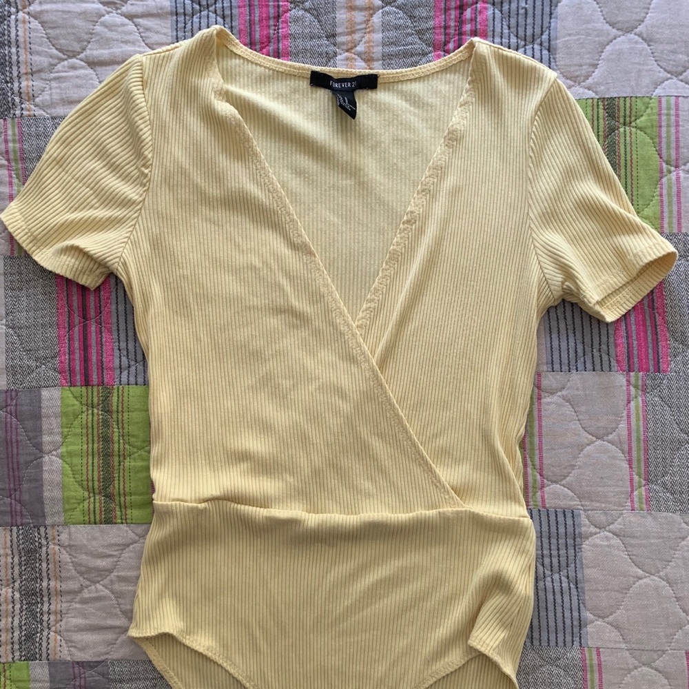 Forever 21 yellow bodysuit